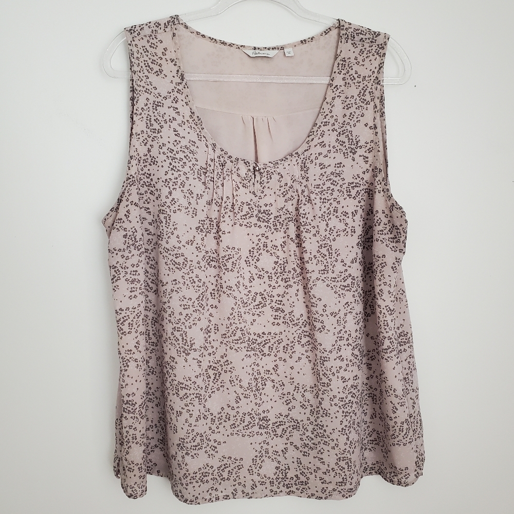 Leopard Print Chiffon Tank Size 16 Plus